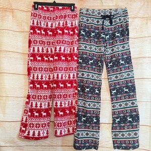 Pajama Bottoms Bundle Old Navy & Mayfair Holiday Size XS,‎ S